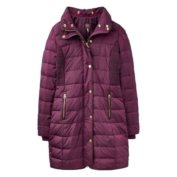 COPY - Joules Clothing Women's Sz 2 Burgundy Caldecott Puffer Parka Coat $300 - Picture 2 of 4